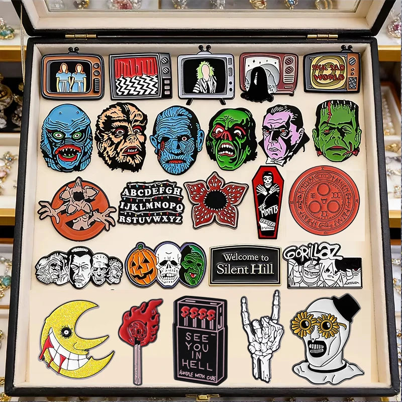 "Sci-fi Horror / Monster Movies" Enamel Pins