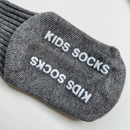 Baby / Toddler Unisex Three Pair Lot Cotton Ribbed Soft Non-Slip Rubber Grip Socks