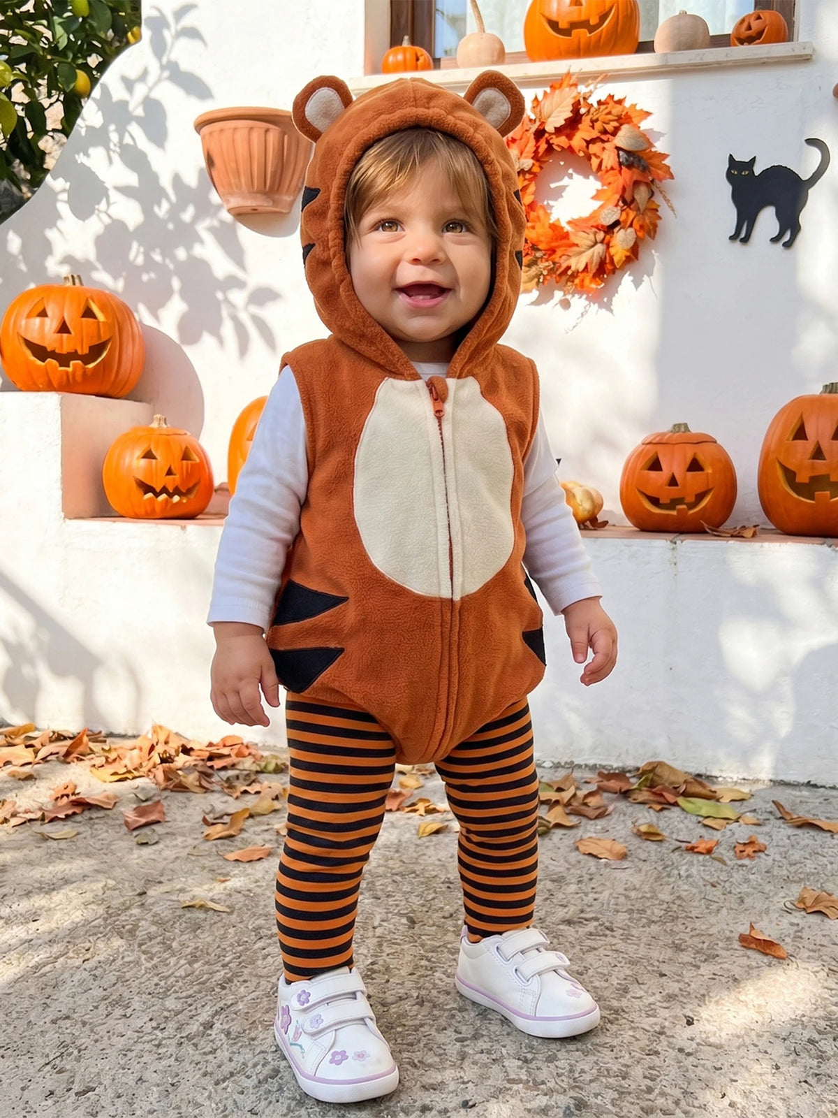 Halloween Baby Tiger Costume with Stockings