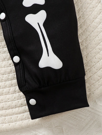 Halloween Baby Long Sleeve Skeleton Jumpsuit
