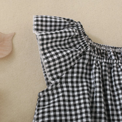 Baby Girl Plaid Romper