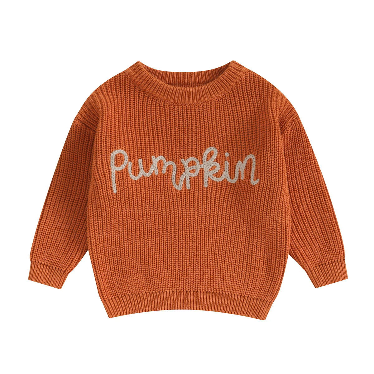 Halloween / Autumn Baby Long Sleeve Embroidered Pumpkin Knit Sweater