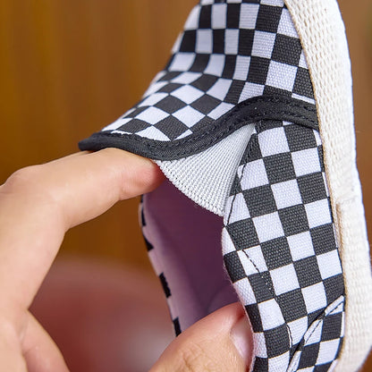 Baby / Newborn Unisex Slip-On Soft-Soled Checkered Shoes