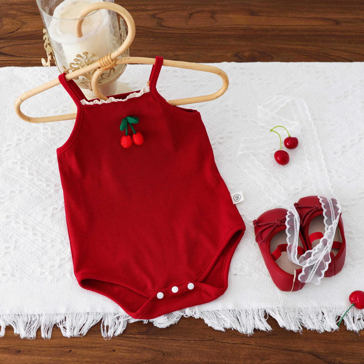 Baby Girl Cherry Bomb Onesie