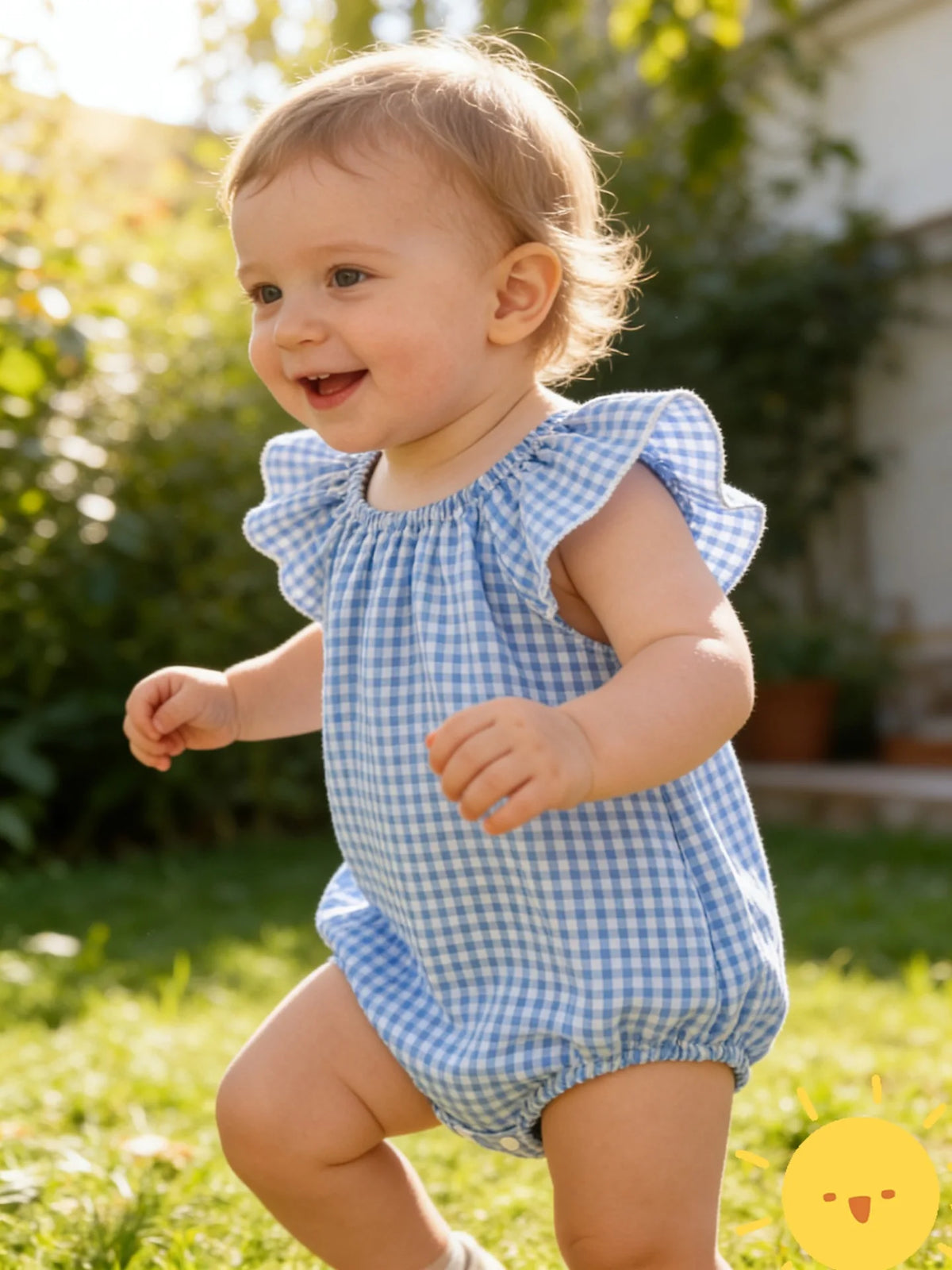 Baby Girl Plaid Romper