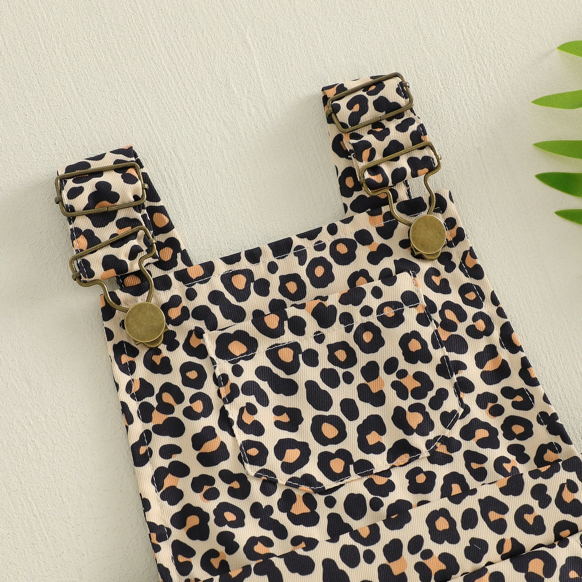 Girls / Toddler Leopard Overalls Shorts Comfy Jumpsuits