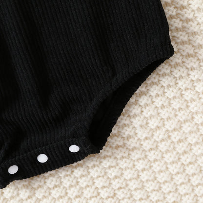 Halloween Baby Corduroy Embroidered Ghost Romper