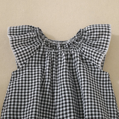 Baby Girl Plaid Romper