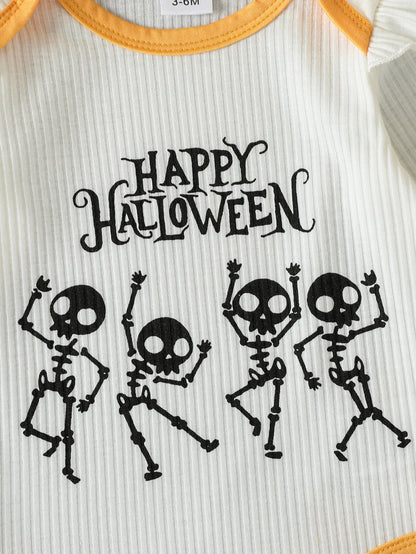 Halloween Baby Girl 3 PC Long Sleeve Pajamas with Matching Hat
