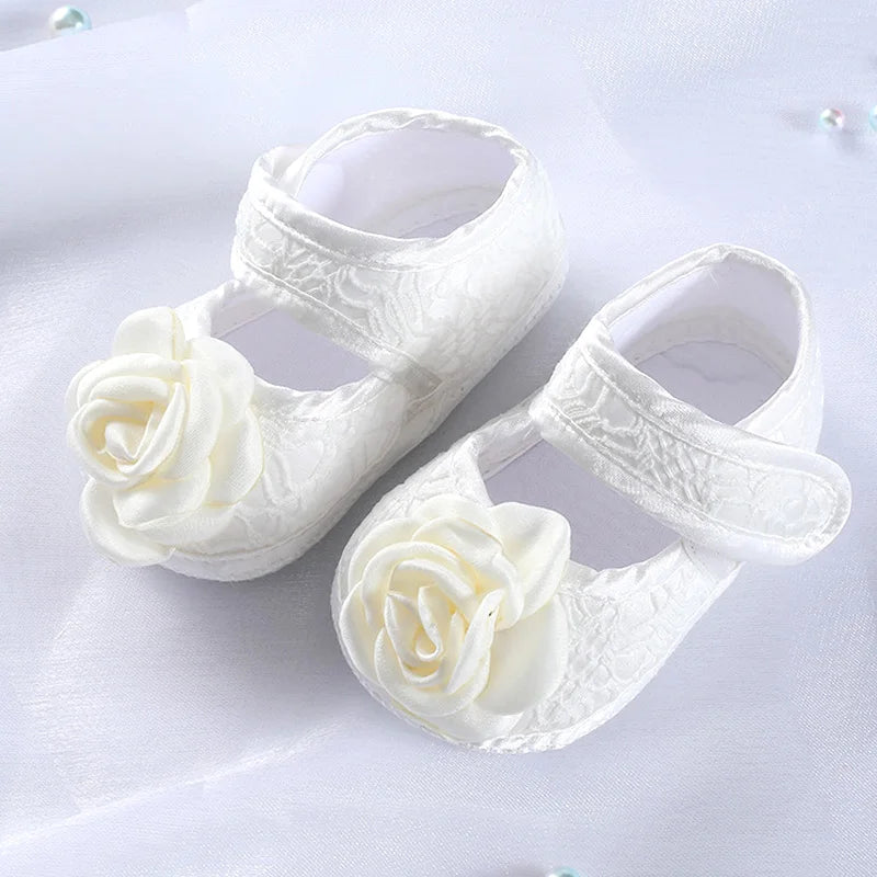 Baby / Newborn Girls Retro Bow Flats