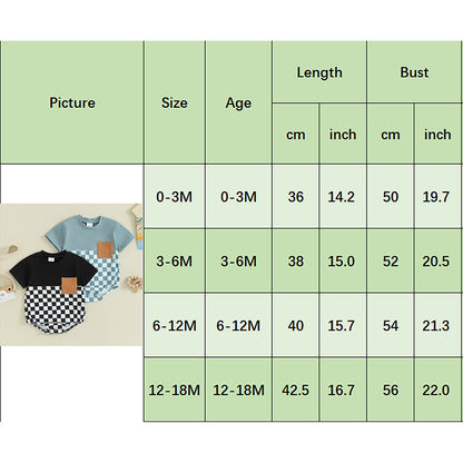 Baby Boy Checkered Print Bodysuit
