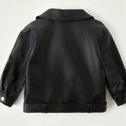Toddler / Youth Rebel Black Faux Leather Jacket
