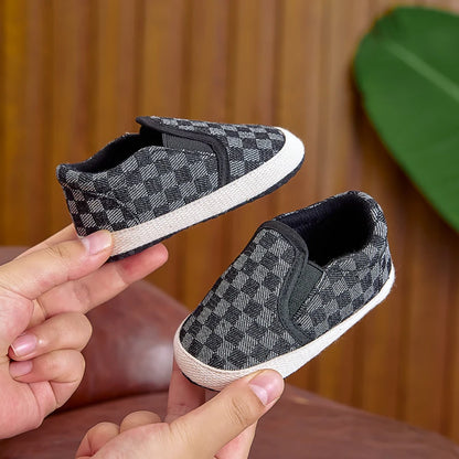 Baby / Newborn Unisex Slip-On Soft-Soled Checkered Shoes