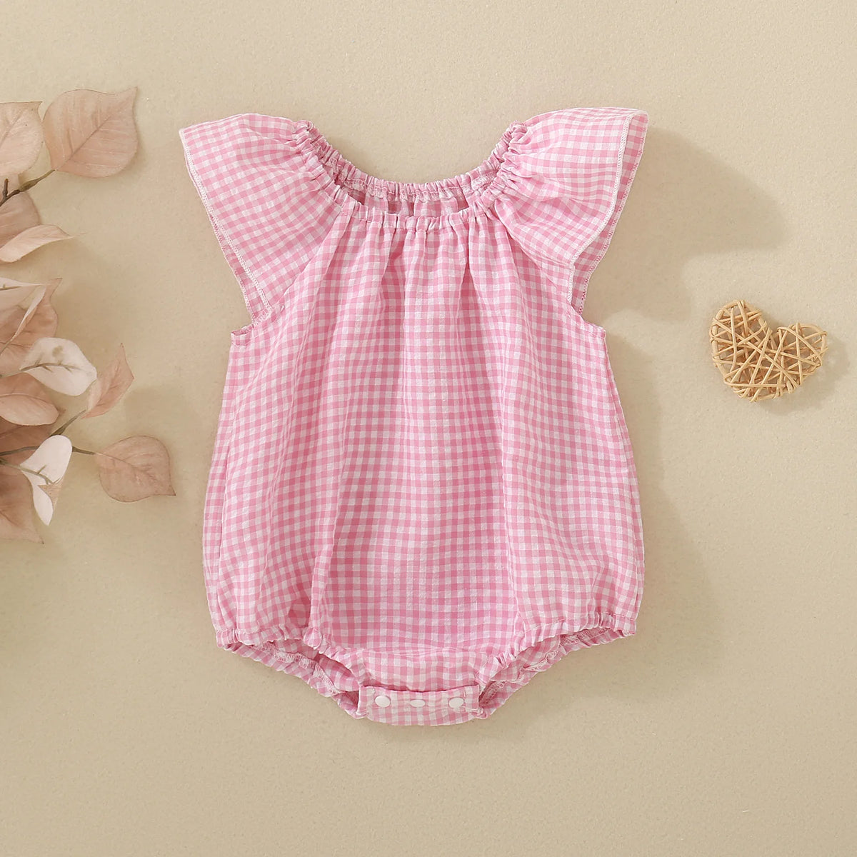 Baby Girl Plaid Romper