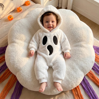 Halloween Baby Ghost Plush Long Sleeve Hooded Jumpsuit