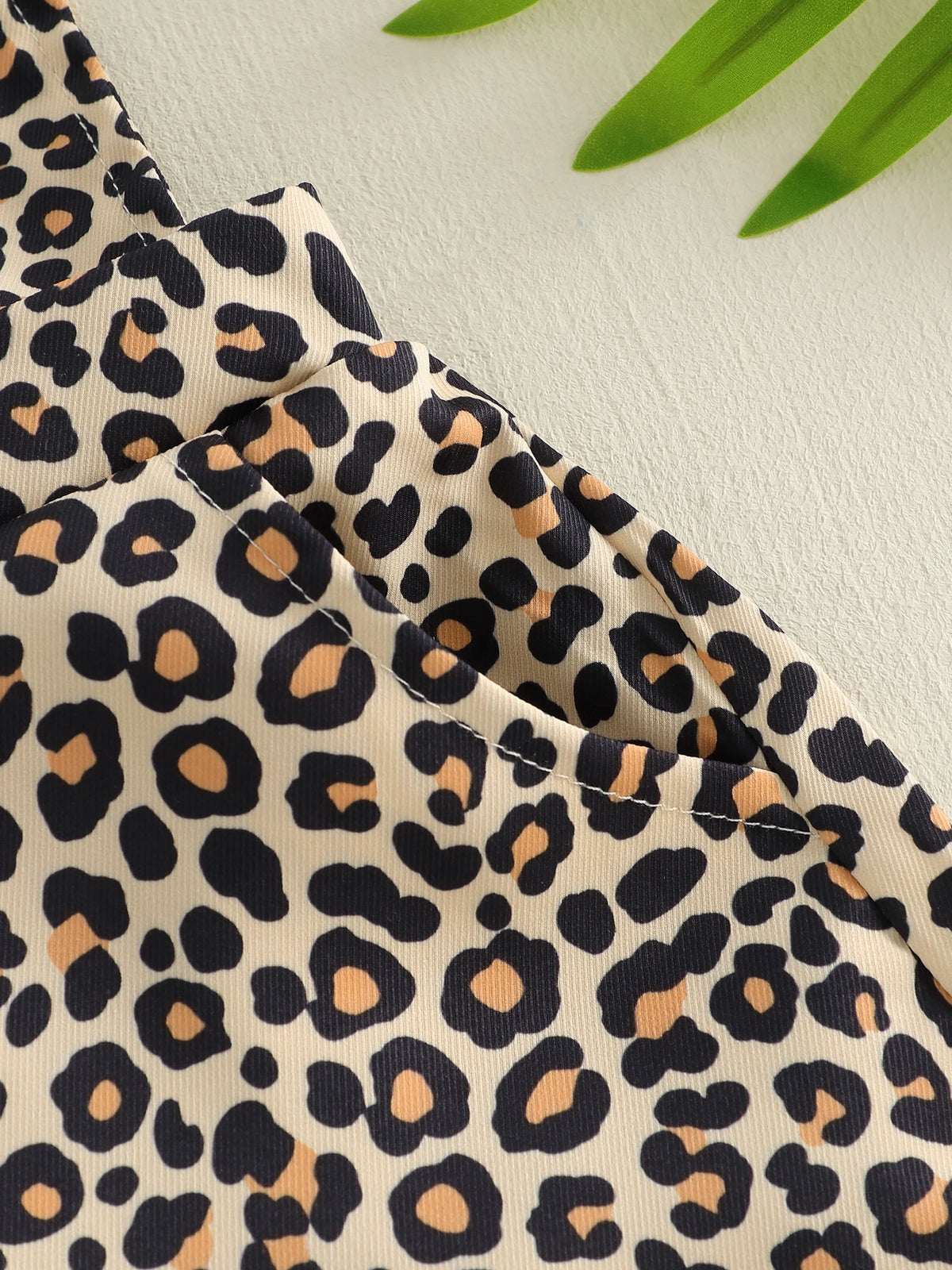 Girls / Toddler Leopard Overalls Shorts Comfy Jumpsuits