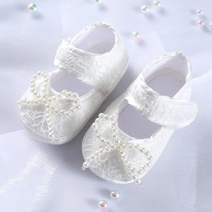 Baby / Newborn Girls Retro Bow Flats