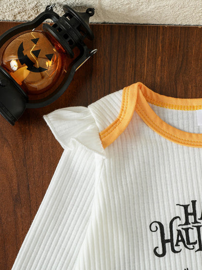 Halloween Baby Girl 3 PC Long Sleeve Pajamas with Matching Hat