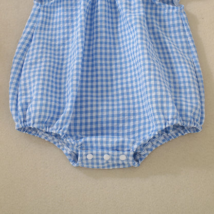 Baby Girl Plaid Romper