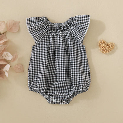 Baby Girl Plaid Romper