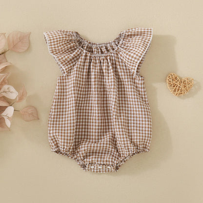 Baby Girl Plaid Romper