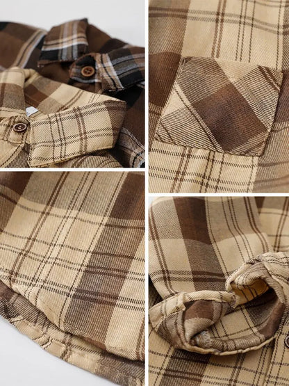 Toddler / Youth Long Sleeved Flannel Button Up Shirt
