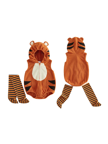 Halloween Baby Tiger Costume with Stockings