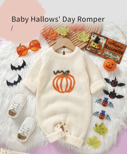 Halloween IGirls Rompers Jumpsuits Winter Long Sleeve Knit Newborn Outwear Playsuits Costume Children Clothes