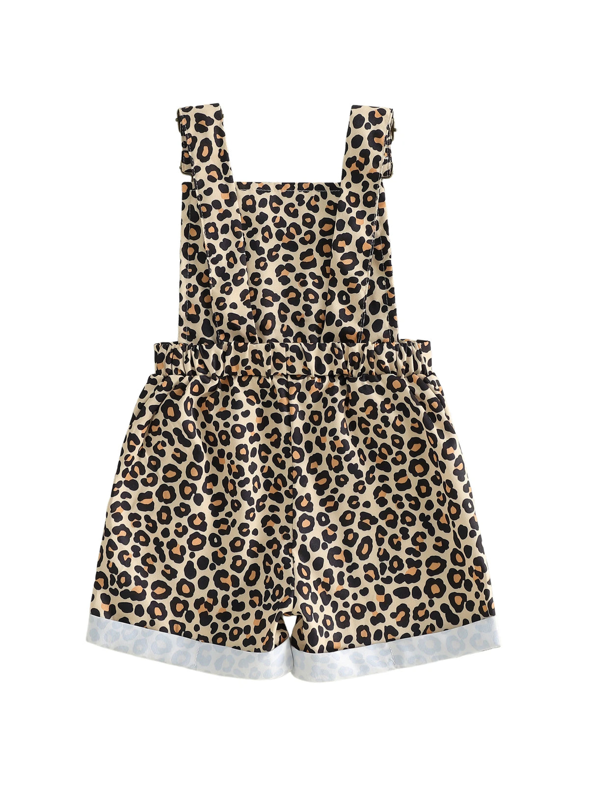 Girls / Toddler Leopard Overalls Shorts Comfy Jumpsuits