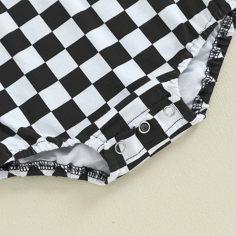 Baby Boy Checkered Print Bodysuit