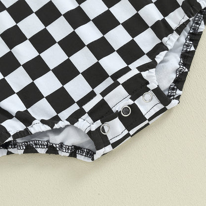 Baby Boy Checkered Print Bodysuit