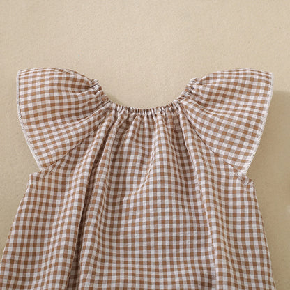 Baby Girl Plaid Romper
