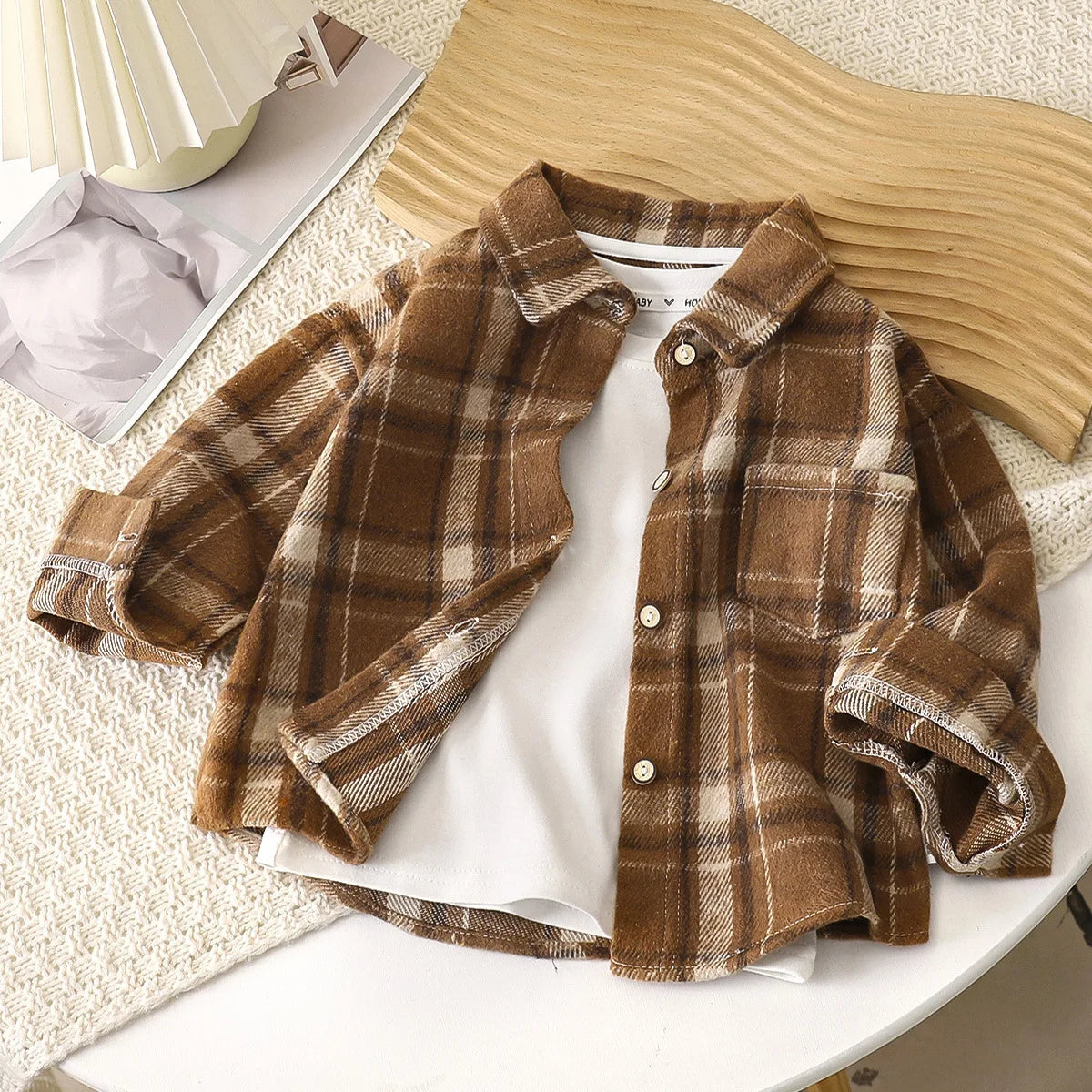 Toddler / Youth Long Sleeved Flannel Button Up Shirt