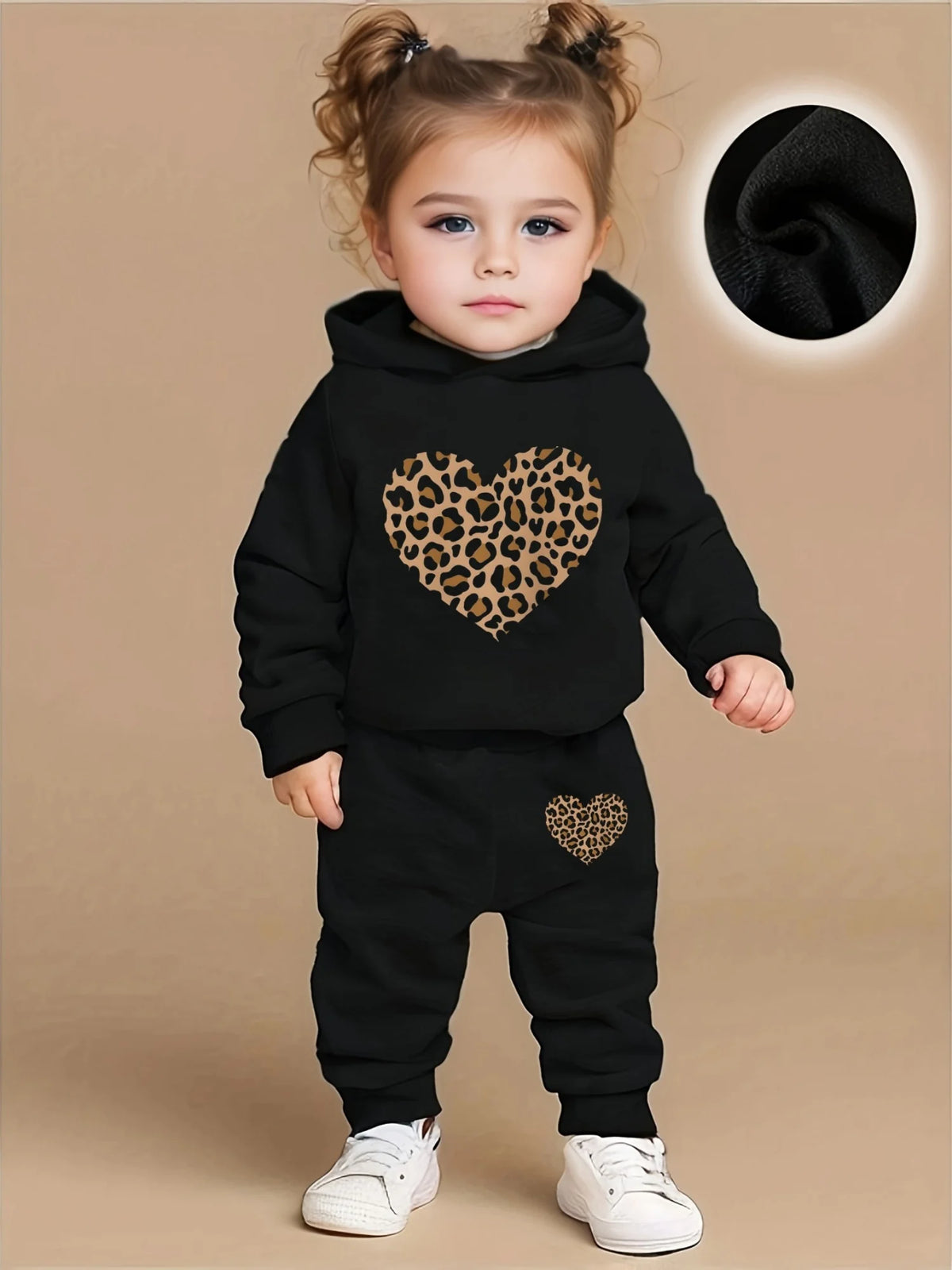 Baby Girl's Leopard Love Fleece Hoodie and