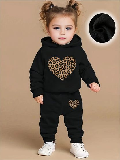 Baby Girl's Leopard Love Fleece Hoodie and