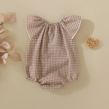 Baby Girl Plaid Romper