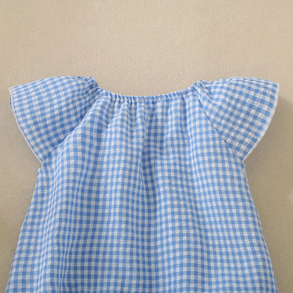 Baby Girl Plaid Romper