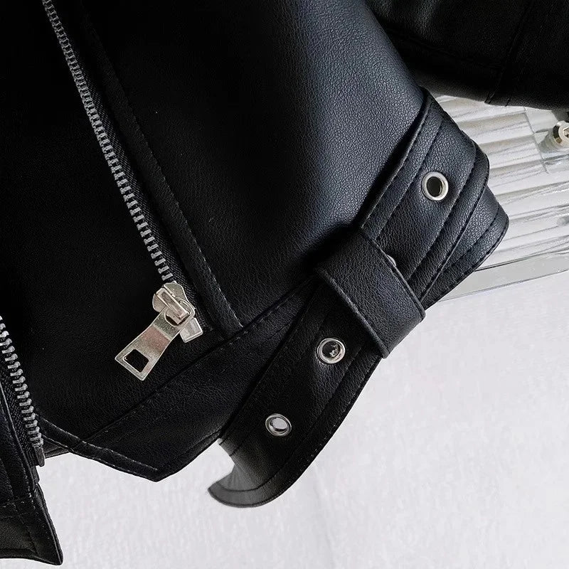 Toddler / Youth Rebel Black Faux Leather Jacket