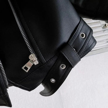 Toddler / Youth Rebel Black Faux Leather Jacket