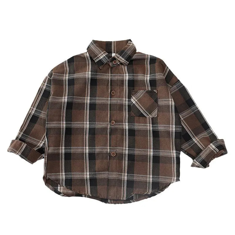 Toddler / Youth Long Sleeved Flannel Button Up Shirt