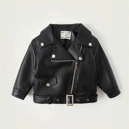 Toddler / Youth Rebel Black Faux Leather Jacket