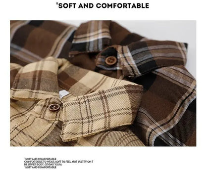 Toddler / Youth Long Sleeved Flannel Button Up Shirt