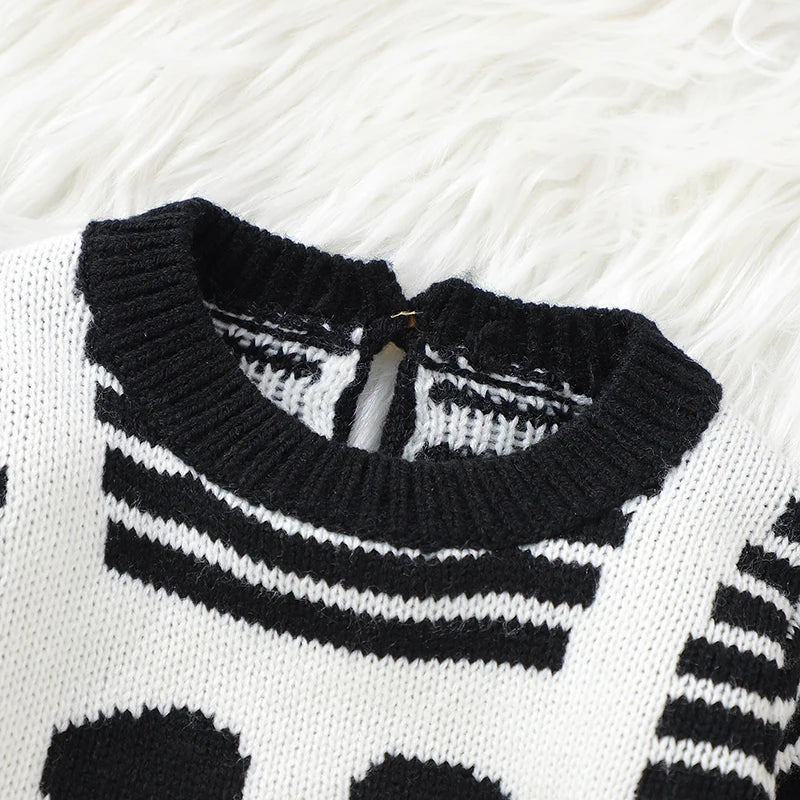 Halloween Baby Skellington Knitted Long Sleeve Onesie
