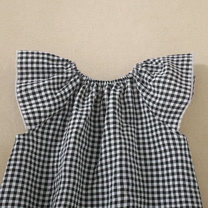Baby Girl Plaid Romper