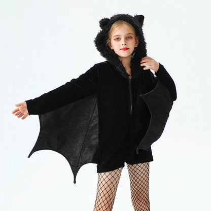 Halloween Youth Girls Premium Bat Romper