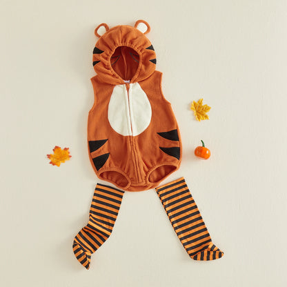 Halloween Baby Tiger Costume with Stockings