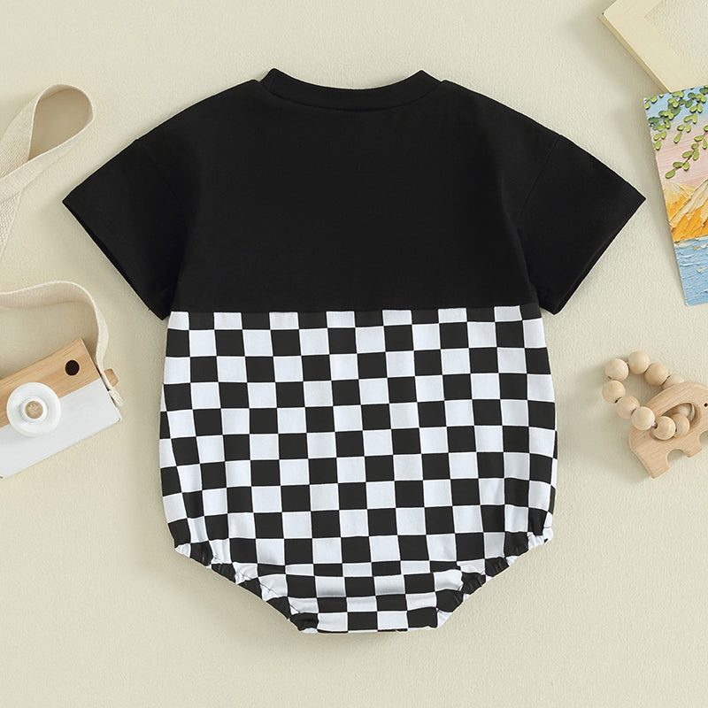 Baby Boy Checkered Print Bodysuit