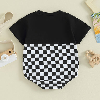 Baby Boy Checkered Print Bodysuit