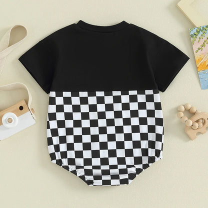 Baby Boy Checkered Print Bodysuit