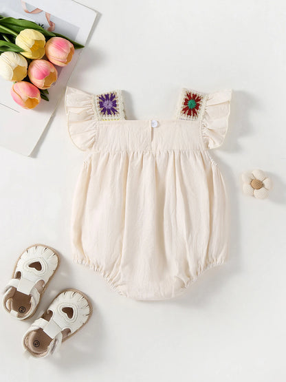 Baby Girl Colorful Sunburst Crochet Onesie